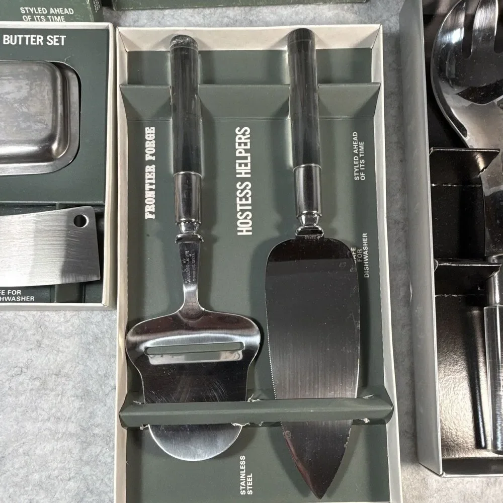 Frontier Forge Stainless Steel 6pc Serving Set Tray, Cheese Tools, Dishwasher